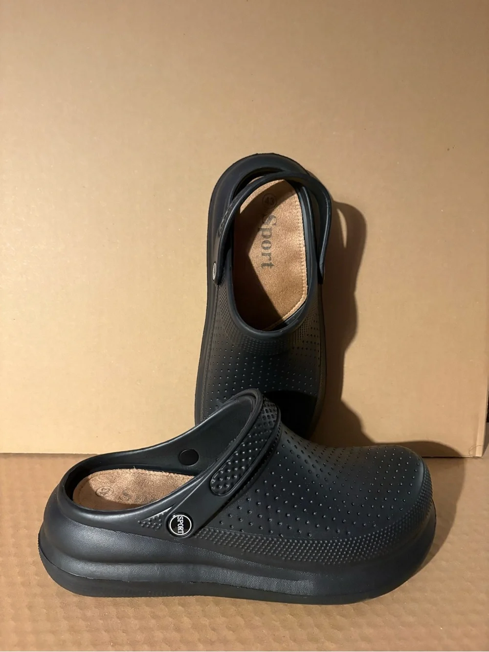 Women Black Slip-On Comfort Clogs